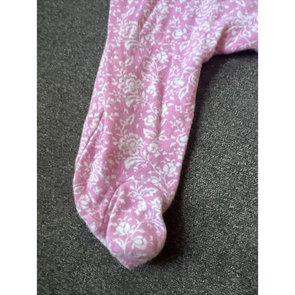 Little Me pink Ruffle Footie Bamboo‎ 3m